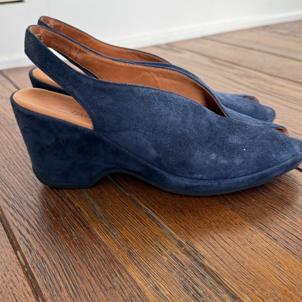 L’amour des pieds Odette suede sling back peep toe pumps size 9.5 - Picture 5 of 8